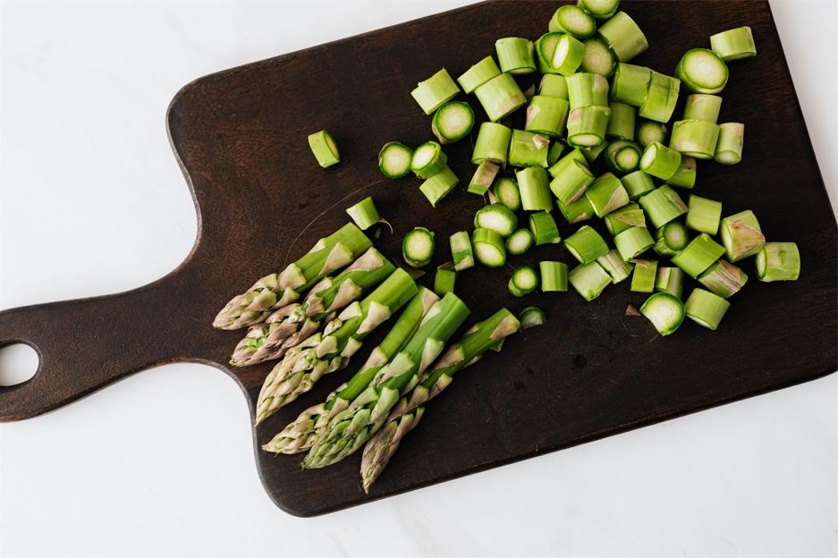 Chopped asparagus