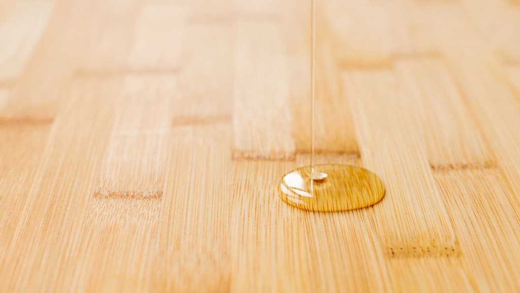 food mineral oil on cutting board