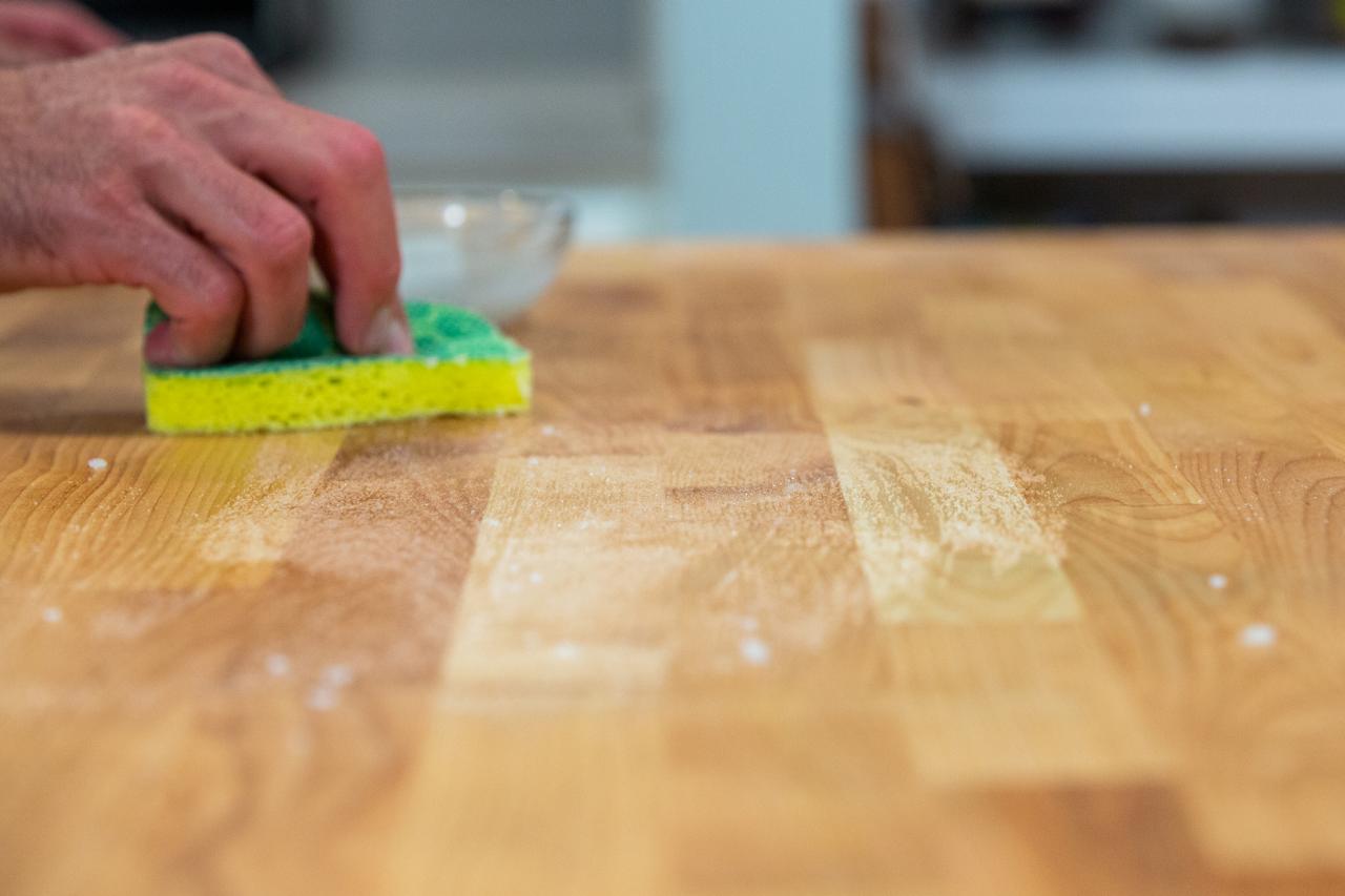 Butcher block sanitary