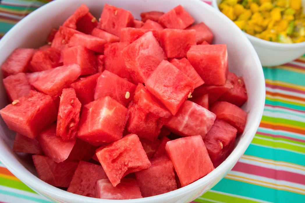 Watermelon cubes 