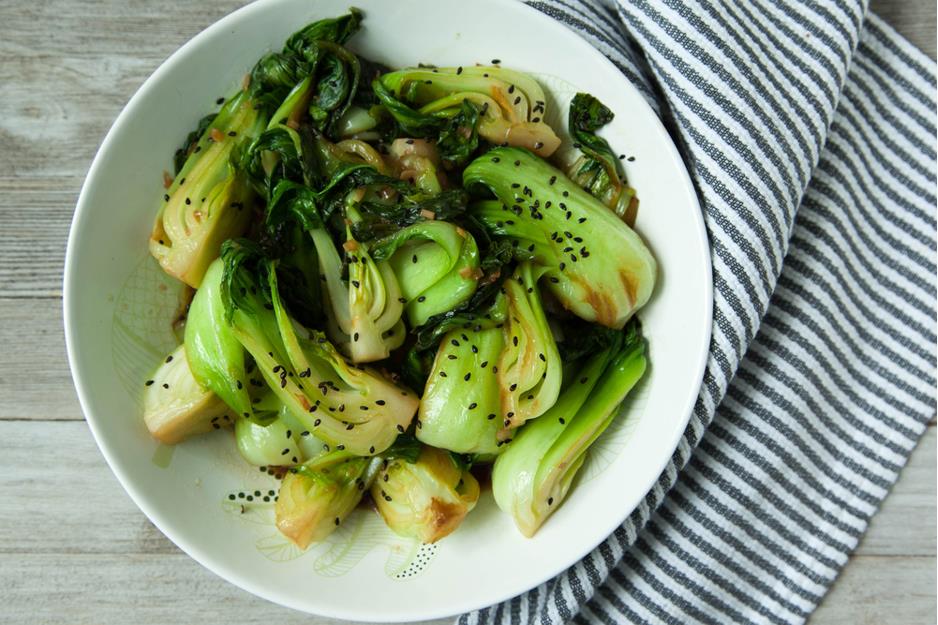 cut bok choy for stir fry