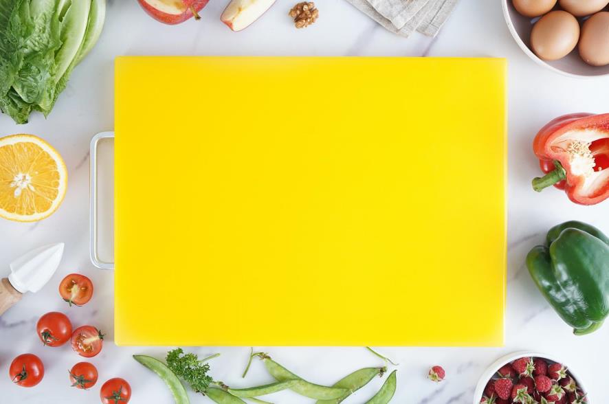 yellow Plastic cutting board