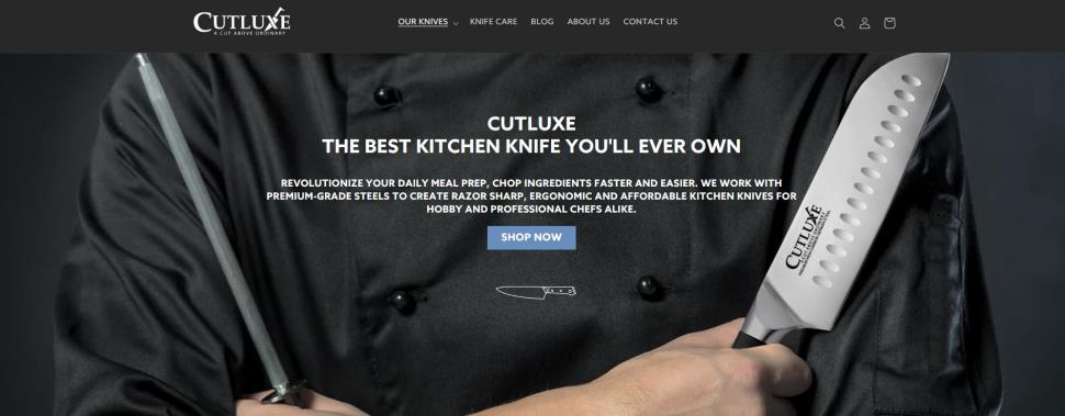 Cutluxe webpage